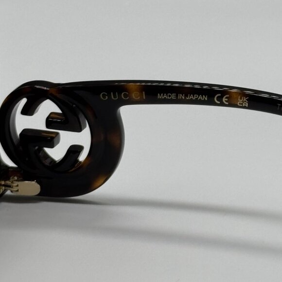 NEW GG1326S 007 GUCCI SUNGLASSES OVERSIZED DARK HAVANA WOMEN EYEWEAR GUCCI - Picture 11 of 12